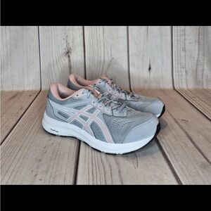 Asics Women's Size 9 GEL-Contend Running Shoes Gray Pink